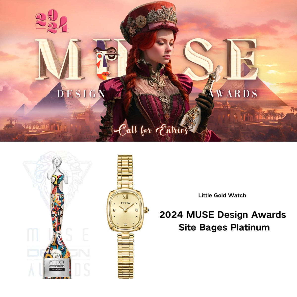 Gold Watches for Women Plus - FIYTA