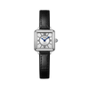 FIYTA Mini Retro Square Women's Quartz Watch DL865033.WWB product view (Silver Dial / Black Strap) (DL865033.WWB)