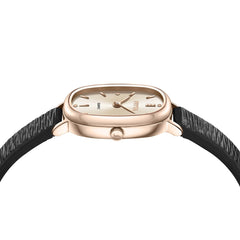 FIYTA Cocoa Women's Quartz Watch DL865042.PPB detail image (Gold Dial / Black Strap) (DL865042.PPB)