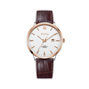 FIYTA Joyart Classic Pair Men's Quartz Watch 41 mm – 50 m G800023.MWK product view (White Dial / Brown Strap)