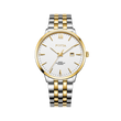 White Dial / Gold & Silver Strap