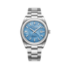 FIYTA Ginkgo Relief Men's Automatic Watch GA520013.WLW product view (Aqua Blue Dial / Silver Strap)