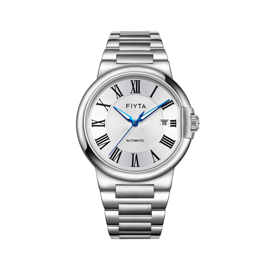 FIYTA Heart Lock Men's Automatic Watch GA803001.WWW product view (Silver Dial / Silver Strap / Stainless steel (GA803001.WWW))