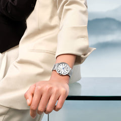 FIYTA Heart Lock Men's Automatic Watch GA803001.WWW detail image (Silver Dial / Silver Strap / Stainless steel (GA803001.WWW))