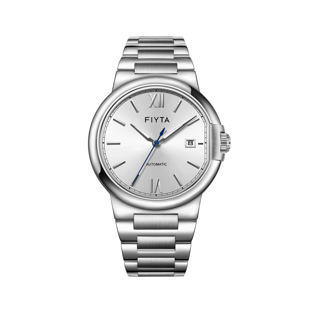 FIYTA Heart Lock Men's Automatic Watch GA803002.WWW product view (Silver Dial / Silver Strap / Stainless steel (GA803002.WWW))