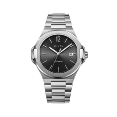 FIYTA Astronaut Automatic Men's Automatic Watch GA856000.WHW product view (Black Dial / Silver Strap)