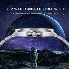 FIYTA Astronaut Automatic Men's Automatic Watch GA856000.WLW detail image (Navy Blue Dial / Silver Strap)