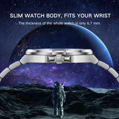 FIYTA Astronaut Automatic Men's Automatic Watch GA856000.WWW detail image (Silver Dial / Silver Strap)