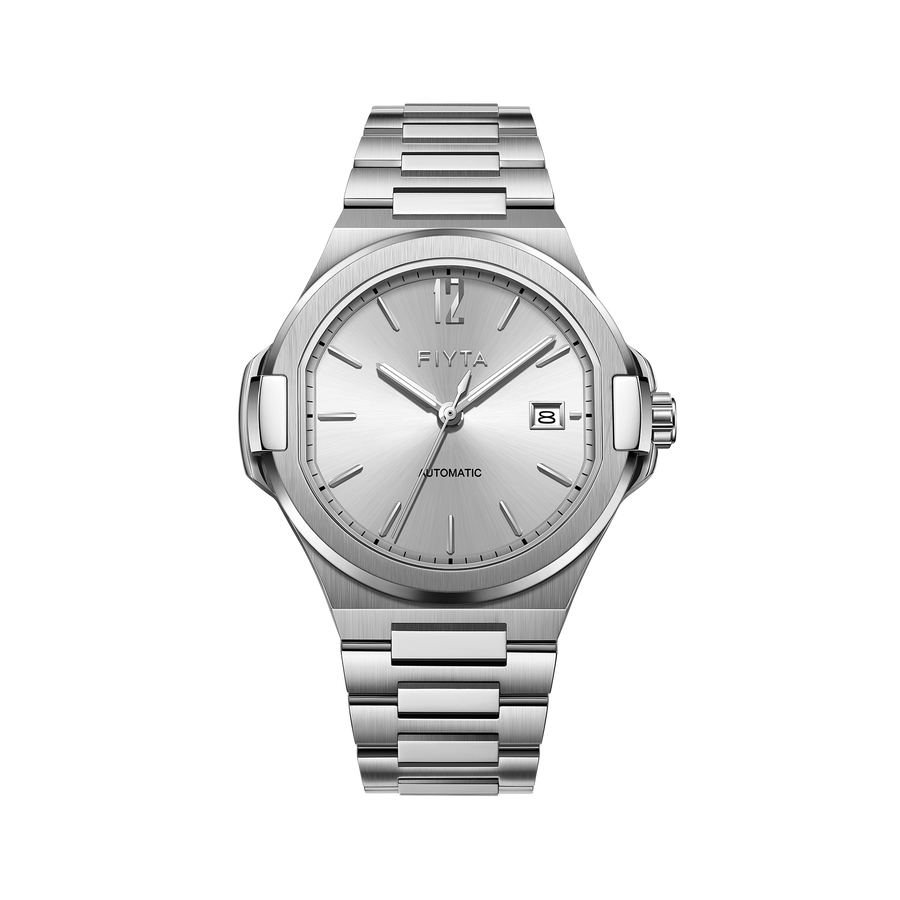 FIYTA Astronaut Automatic Men's Automatic Watch GA856000.WWW product view (Silver Dial / Silver Strap)