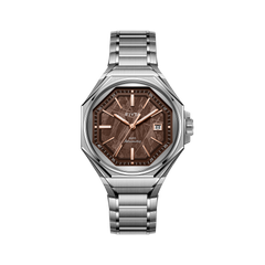 FIYTA Mars-500 Men's Automatic Watch GA880000.WKW product view (Brown Dial / Silver Strap)