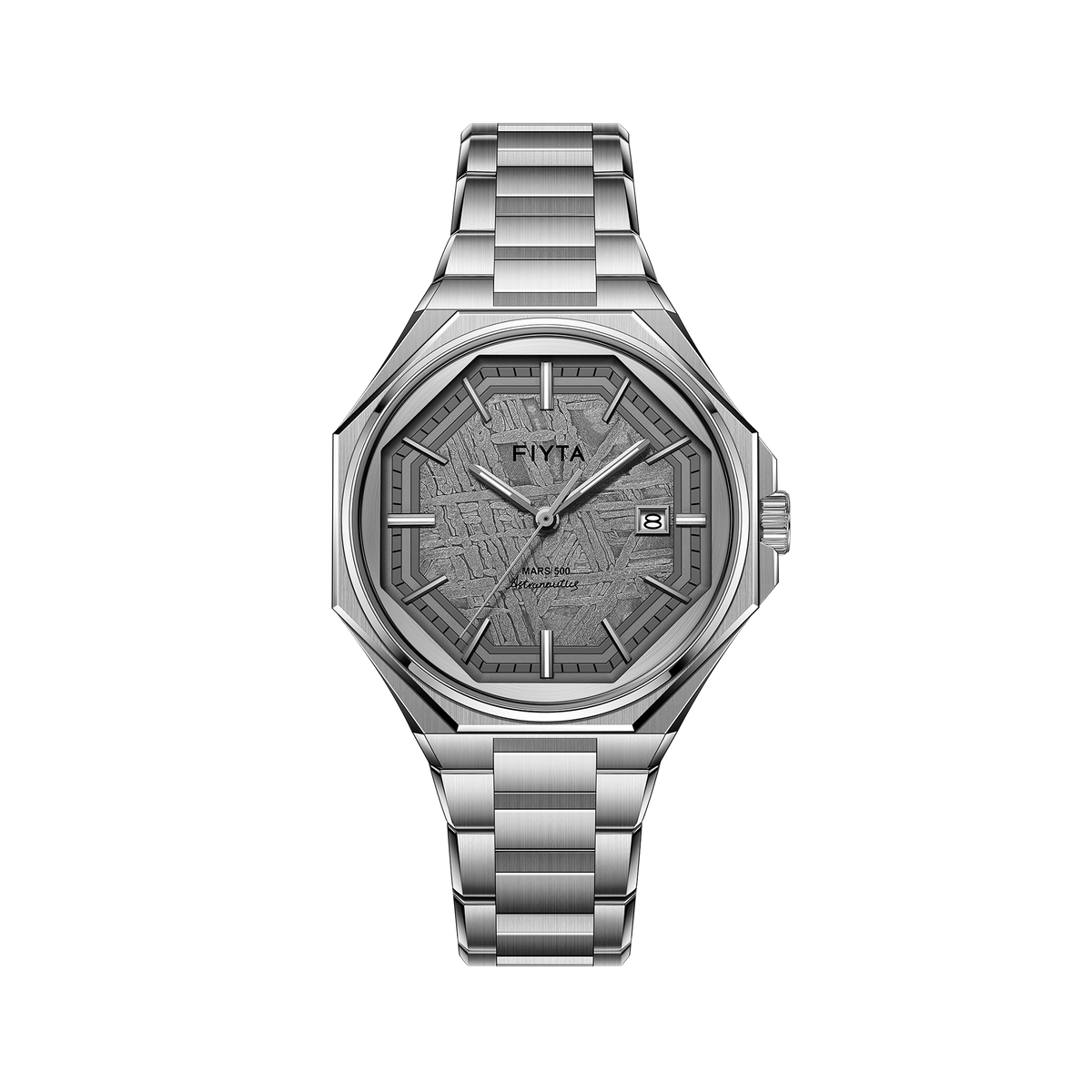 FIYTA Mars-500 Men's Automatic Watch GA880007.WHW product view (Grey Dial / Silver Strap / Stainless steel (GA880007.WHW))