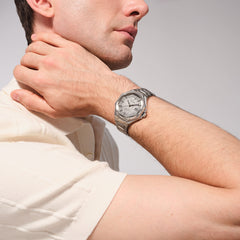 FIYTA Mars-500 Men's Automatic Watch GA880007.WHW wearing photo 2 (Grey Dial / Silver Strap / Stainless steel (GA880007.WHW))