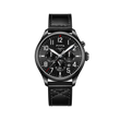 Tactical Black / Black Leather Strap