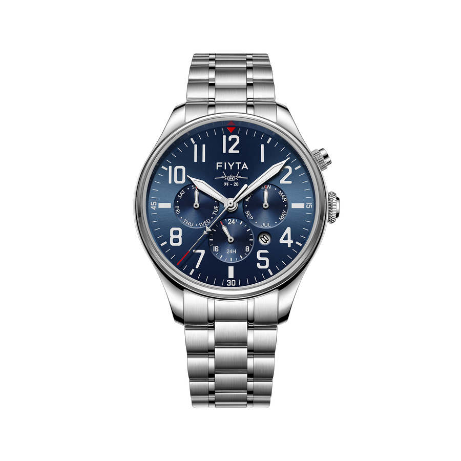 FIYTA J-20 Fighter Special Edition — Horizon Blue / Steel Bracelet (GA881007.WLW)