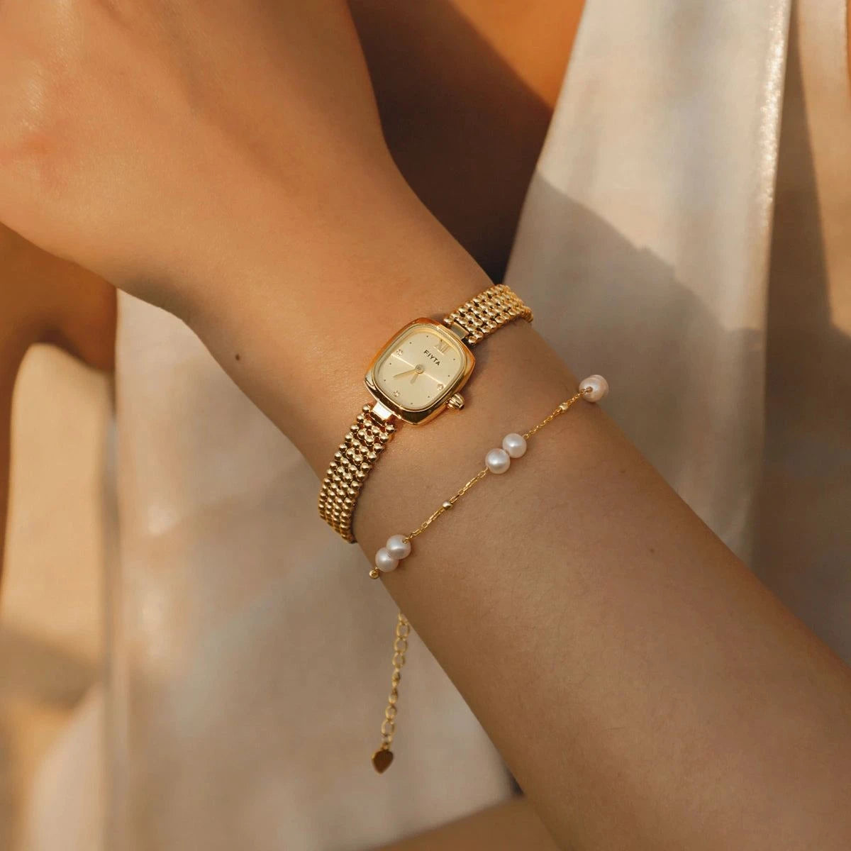 Gold Pearl Bracelet Jewelry for Women - FIYTA