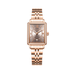 Roman Radiance Women's Quartz Watch - Rose Gold Dial / Rose Gold Strap (L865010.PHPD)
