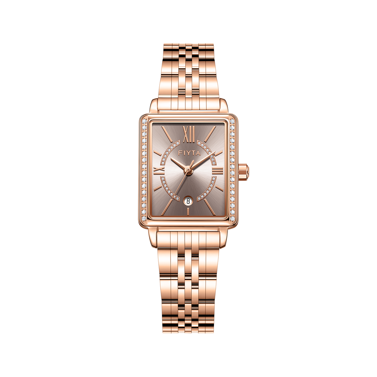 Roman Radiance Women's Quartz Watch - Rose Gold Dial / Rose Gold Strap (L865010.PHPD)