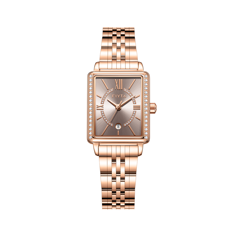 Roman Radiance Women's Quartz Watch - Rose Gold Dial / Rose Gold Strap (L865010.PHPD)