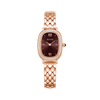 FIYTA Cocoa Zircon-Set Women's Quartz Watch L865018.PKPD product view (Brown Dial / Rose Gold Strap)