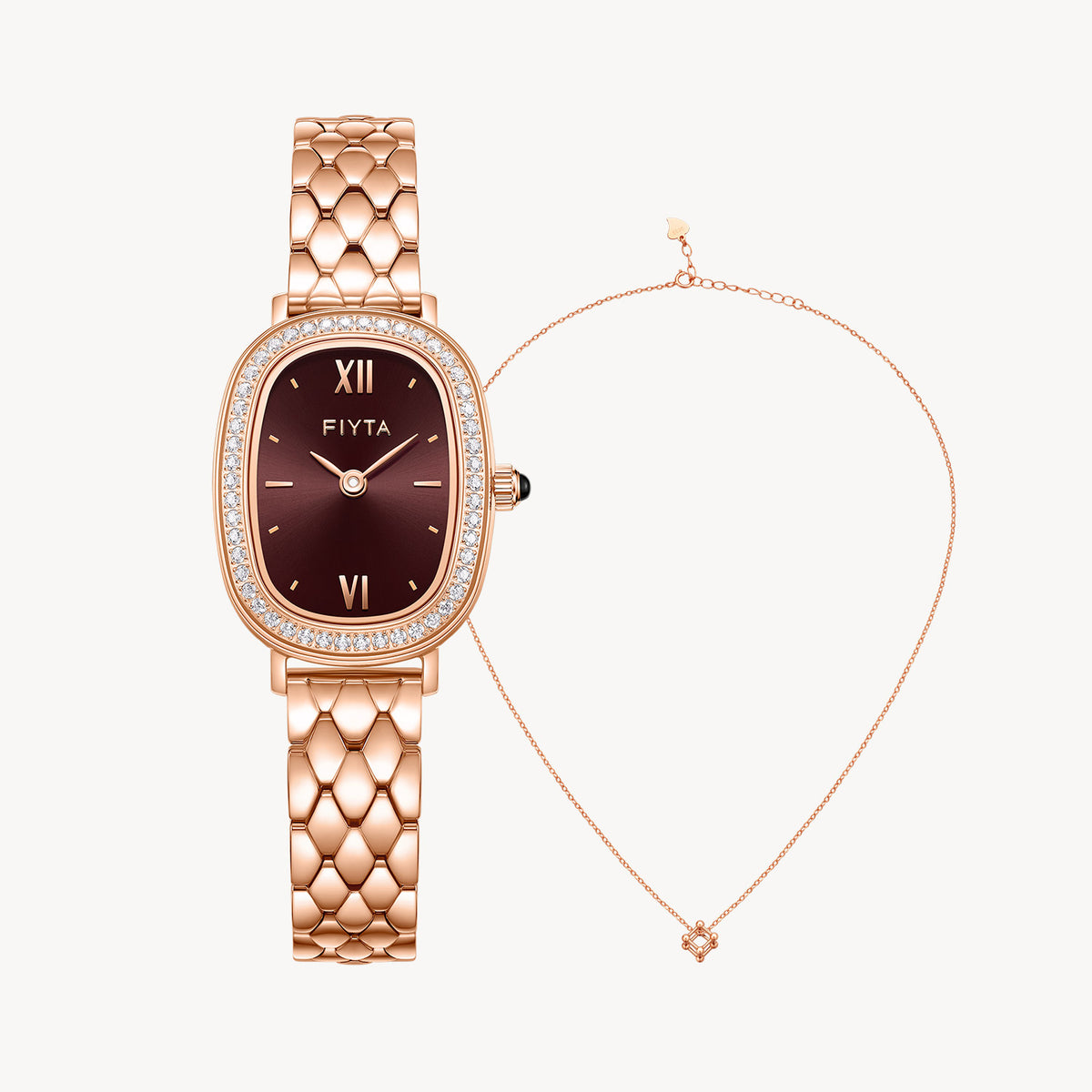 Cocoa Collection Women's Watch & Magic Cube Necklace Gift Set - FIYTA