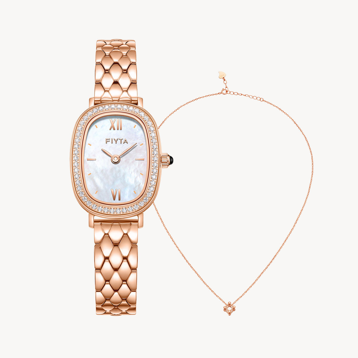 Cocoa Collection Women's Watch & Magic Cube Necklace Gift Set - FIYTA