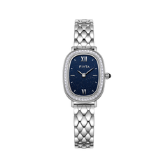 FIYTA Cocoa Zircon-Set Women's Quartz Watch L865018.WLWD product view (Navy Blue Dial / Silver Strap)