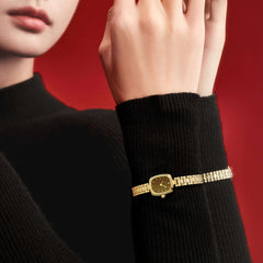FIYTA Mini Cushion Tiger's Eye Watch & Jewelry Gift Set L865021.GKG-AB0009.GSDG detail image (Persimmon Bracelet (AB0009.GSDG))