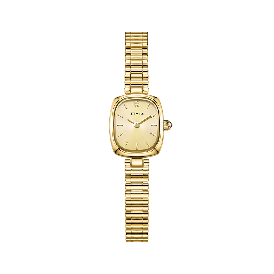 Gold Watches with Real Diamond Dial - FIYTA (L865025.GGG)