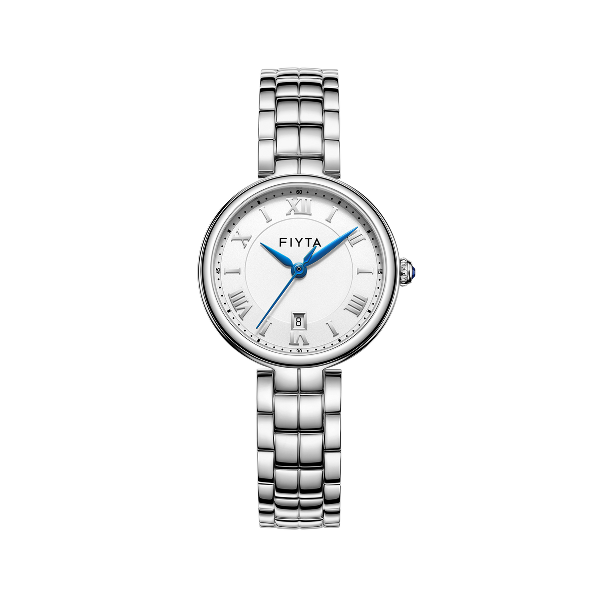 FIYTA Aurora Women's Quartz Watch L865026.WWW product view (White Dial / Silver Strap)
