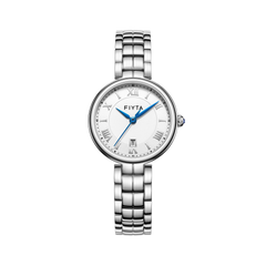 FIYTA Aurora Women's Quartz Watch L865026.WWW product view (White Dial / Silver Strap)