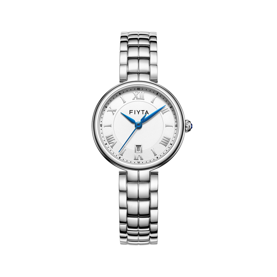 FIYTA Aurora Women's Quartz Watch L865026.WWW product view (White Dial / Silver Strap)