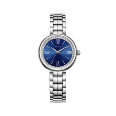 FIYTA Aurora Women's Quartz Watch L865027.WLW product view (Navy Blue Dial / Silver Strap)