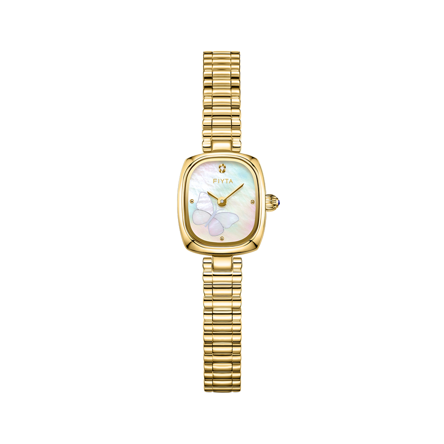 Gold Watches with Butterfly Dial Mother-of-Pearl - FIYTA (L865036.GWG)