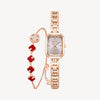 Eastern Grace Collection Women's Watch & Persimmon Bracelet Gift Set - FIYTA